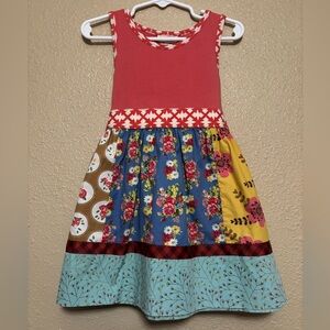 Matilda Jane Red and Blue Floral Patchwork Dress